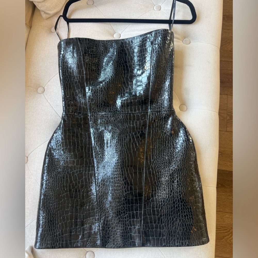 Stunning structured leather dress